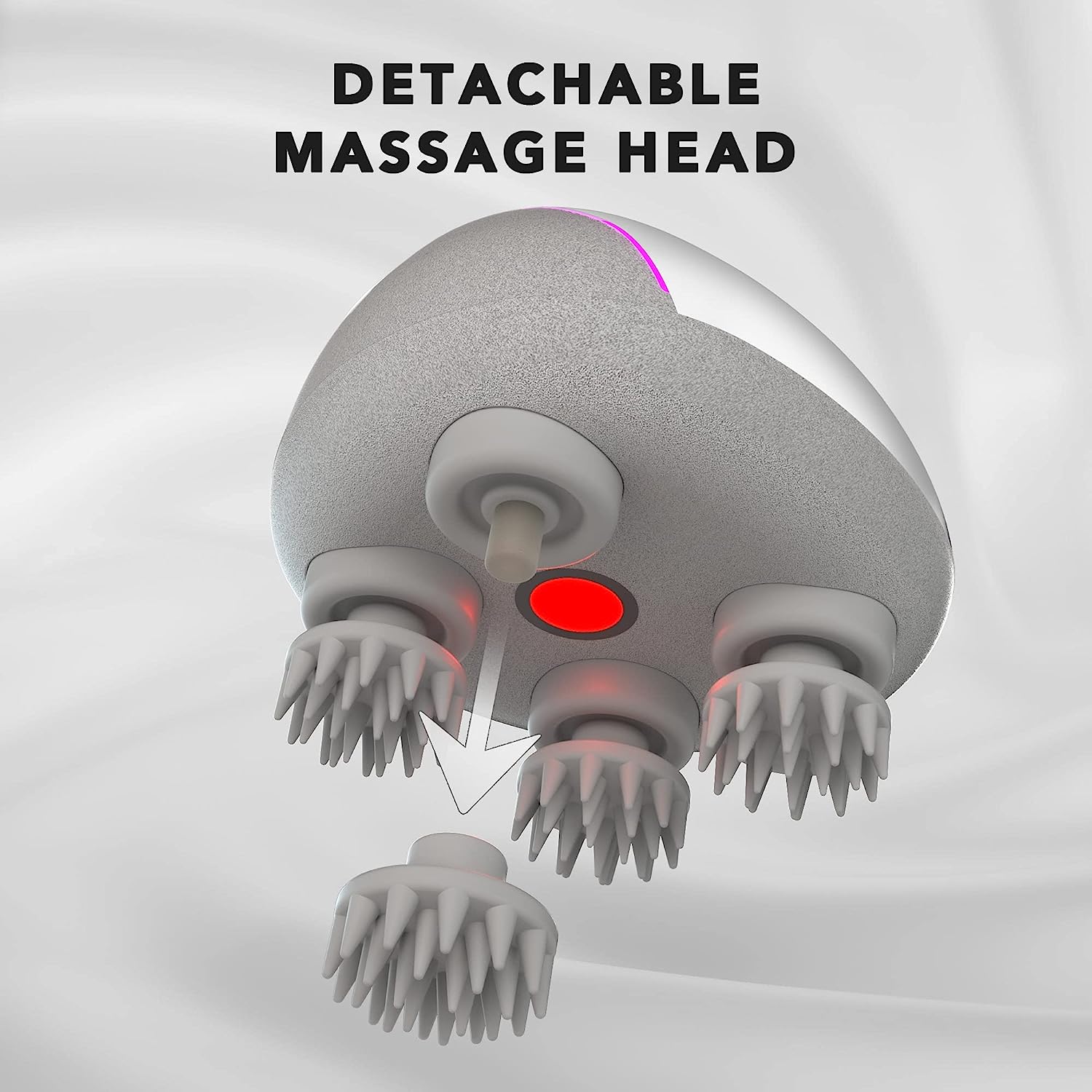 breo Scalp mini Multi-Purpose Massager (Silver with base)